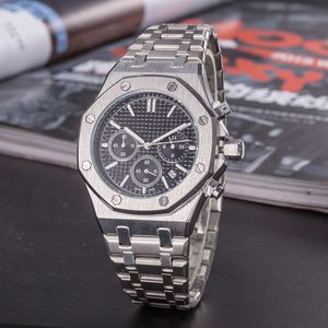 Mens Watch Quartz Hareket Saati İzler İş Kronografi Bilekleri Montre De Luxe Erkekler Lüks Saatler