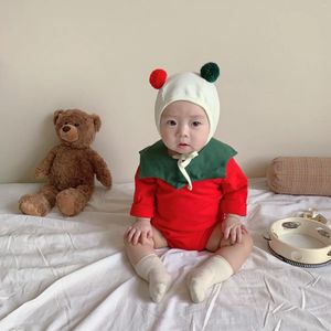 Kleidungssets Liligirl Babykleidung Weihnachtsanzug 2023 Herbst Winter Mädchen Einteiler mit Hut