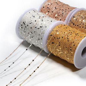 DIY Takı Zincirleri Malzemeler Kit Bileklik Kolye Bel Zincirleri Yapım Malzemellik Aksesuarları Sequin 10 Metreler/Paket