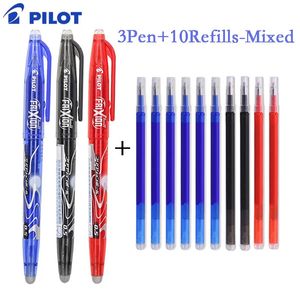 Beyaz Kalem Pilot Frixion Kalem Silinebilir Jel Seti 05mm Blueblackred Değiştirilebilir Yeniden Dolunabilir Öğrenci Yazma Aracı Malzemeleri Japon Kırtasiye 231113
