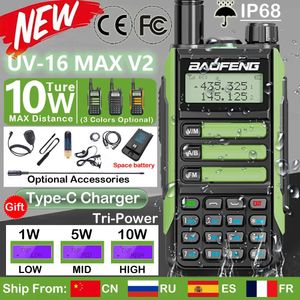 Рация Baofeng UV-16 Max IP68 Водонепроницаемая рация Двухдиапазонная радиостанция высокой мощности CB Радио VHF UHF CB Ham Radio Двусторонняя радиосвязь дальнего действия 231113