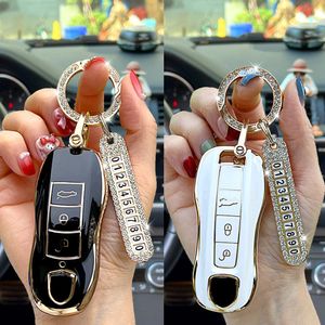 Porsche Cayenne Macan Panamera Cayman 987 997 944 958 911 996 GT3 718 9ya Metal Keychain Aksesuarları