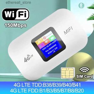 Router 4G LTE Router Wireless Wifi Tragbares Modem Mini Outdoor Hotspot Pocket Mifi 150 Mbit/s SIM-Kartensteckplatz Repeater 3000 mAh Q231114