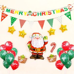 Noel Süslemeleri Mutlu Noeller Dekorasyon Balon Seti Mutlu Yıl Dekor Karikatür Alüminyum Folon Balon Paketi Balon Toptan 231113
