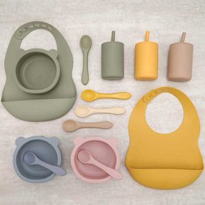 Copas de pratos utensílios de utensílios bPA Babê de silicone de bebê livre para recém -nascidos Babs Baby Baby Bowker Bow