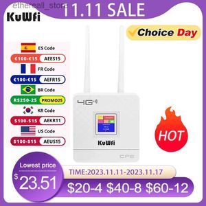 Routers KuWfi CPE903 4G LTE CPE Router 150Mbps Wilress Wifi Router External Antennas Wifi Modem with Sim Card Slot RJ45 Port Q231114