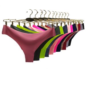 Kadın Panties 10 PCS Dikişsiz G-String Kadın Külotu İç çamaşırı Fitness Spor Özetleri Kadın İç çamaşırı Seksi Thong Buz İpek Büyük Boyut 230414