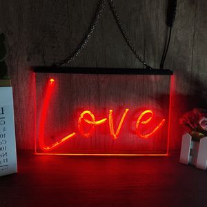 Aşk led neon tabela ev dekor yeni yıl duvar düğün yatak odası 3d gece ışık