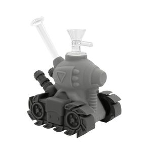 Narghilè Vetro e silicone Serbatoio Car Style Pipa ad acqua Pipa a mano Narghilè Dab Rig Bong Tubi per fumatori Accessori Prodotti per fumo di tabacco con ciotola