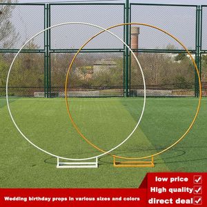 Parti Dekorasyonu Düğün Düğün Demir Çember Arch Arka Plan Çiçek Kapısı Açık Doğum Günü Raf Ücretsiz Balon Yuvarlak Arka