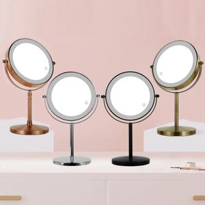 Компактные зеркала косметическое зеркало с 3-кратным увеличением 7 дюймов и USB-зарядкой, сенсорный переключатель для туалетного столика для ванной, двухстороннее настольное зеркало для макияжа 231113