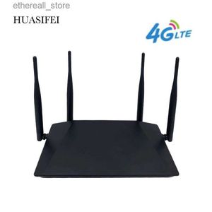 Yönlendiriciler HuasiFei 4G WiFi Yönlendirici SIM Kart 4 harici antensuper ucuz kablosuz yönlendirici SIM kart 300Mbps 4G LTE WiFi Yönlendirici Q231114