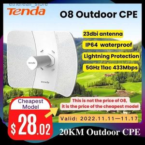 Router Tenda 20KM WIFI Outdoor CPE Wireless AP Bridge Router 433Mbps 20km Access Point WIFI Extender a lungo raggio Ripetitore antenna WIFI Q231114