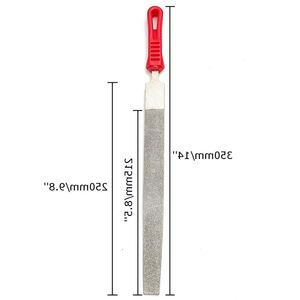 Бесплатная доставка, 1 шт., 250 мм, 120 грит, длинный плоский напильник с алмазным покрытием, для подачи камня, шлифования, высшего качества Blujx