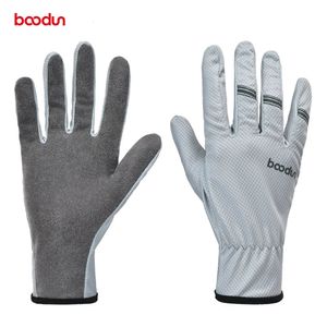 Спортивные перчатки BOODUN летние мужские и женские беговые дышащие сетчатые перчатки для защиты от солнца с сенсорным экраном на открытом воздухе пешие прогулки вождение 231114