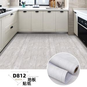 Wallpapers 3M Wood Grain Floor Roll Stickers Waterproof Self Adhesive Tile For Kitchen Bathroom Ground Peel And Stick