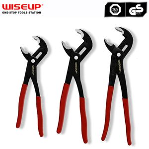 Pliers Wiseup 3pcs тяжелые трубные гаечные ключи Установите многофункциональный регулируемый инструмент для ремонта ручного зажима открытия для сантехника 230414