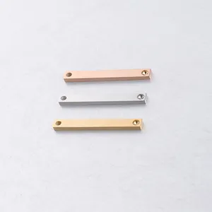 Takılar 50pc 3.5 32mm altın renkli paslanmaz çelik ayna cilası uzun çubuk/çubuk (taş yok) kolye için cazibe diy kadın takı yapımı