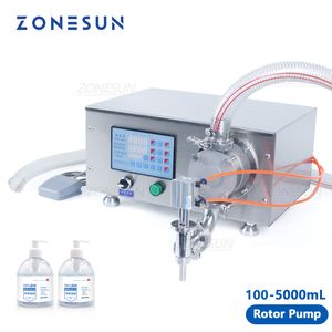 Zonesun 100-5000ml Yarı Otomatik Deterjan Deterjan Sıvı Doldurma Makinesi Rotor Pompası Zeytin Yağı Dağıtım Paketleme Sistemi