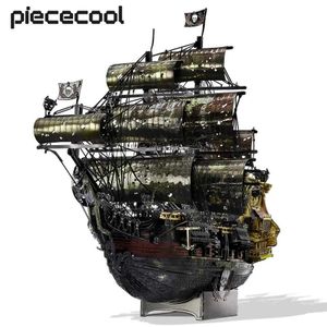 Другие игрушки Piececool 3D Металлический Пазл Месть Королевы Анны Пазл Пиратский Корабль DIY Модель Строительные Наборы Игрушки для Подростков ЛогическиеL231114