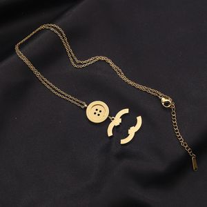 Роскошное подвесное ожерелье моды для девушки подарки в кокер дизайнер ювелирные украшения длинная цепь 18 тыс. Золото ожерелье Сестра