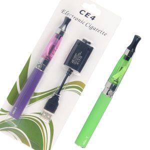 1 ADET EGO T CE4 1.6 ml Atomizer eGo-T Başlangıç Blister Kiti Elektronik Sigara ile 1100 mAh Mikro USB Geçiş Vape Pil