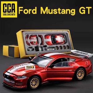 Электрический/RC автомобиль CCA 1/42 2018 Ford Mustang GT модель из сплава автомобиля литой под давлением металл в сборе модификация серии миниатюрная коллекция автомобилей игрушечный CarL231223