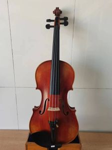 4/4 size Violin solid flamed maple back spruce top hand carved nice sound K3163