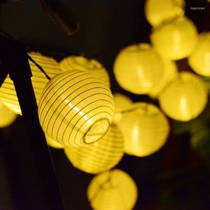 Gece Işıkları MyCyk ​​Güneş Lambası Dizeleri Kek gibi Satıyor 30 Fenerler Su Geçirmez Naylon Bez Döküm Düğün Avlu Festivali