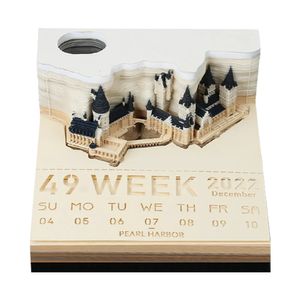 Calendar Omoshiroi Magic Castle 3D Notepad 2024 Memo Pad Block Notes Hary Design Note Paper Stationery Gift y231114
