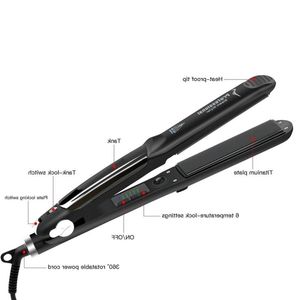 FreeShipping Professional Steam Straightener Ceramic Vapor Hair Flat Iron Steam Hair Straightening Iron Curler Styler Hair Styling Tool Ltur