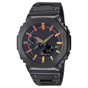 Spor dijital kuvars unisex watch gm-b2100 alaşım LED kadran tam fonksiyon dünya zaman suya dayanıklı çelik str
