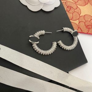 Латунные медные буквы дизайнеры Stud Premium Brand Designer Designer Girl's Love Серьги роскошные модные каналы ювелирные изделия подарки