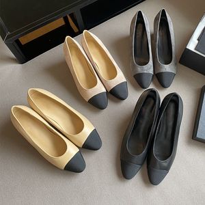 Elbise ayakkabı loafer slingback shoespumps topuk pompa blok topuk% 100 gerçek deri dermal taban lüks tasarımcı ayakkabı balin daireleri balerin kadın ayakkabı simge boyutu 35-41
