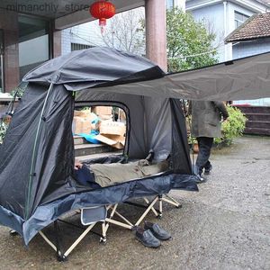 Çadırlar ve barınaklar sadece çadır! Zemin kampı katlama Seping yatak çadır karyolası kamp karyolası yatak çadır çadır çentik veya tek başına kullanın q231117