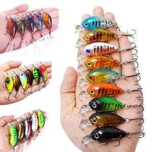 Balıkçılık kancaları krankbaits set karışık renkler yem lot lot lot minnow wobbler bas swimbait deniz yüzmek sert cazibe batma pesca 231115