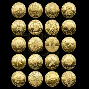 3 см Зубной Феи Полный комплект из 20 памятных монет детские зубные зубные биржи золото и серебряный производитель мультфильмов искусство и ремесла.