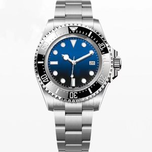 Mens watch 44MM sea-dweller movement watches high quality deep blue dial Sapphire stainless steel waterproof with Adjustment buckle classic luxury busines watch