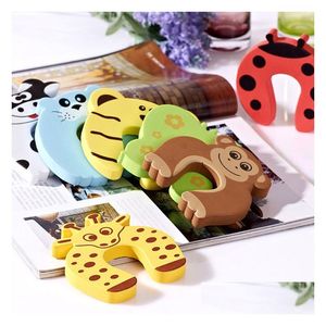 Baby Locks Latches New Care Child Kids Animal Cartoon Jammers Stop Door Stopper Holder Lock Safety Guard Finger 7 Styles Drop Delivery Dhj7E