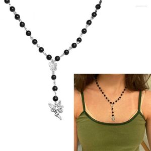 Подвесные ожерелья Y2K Fairy Collece Women Fashion Egirl Emo Punk Grunge Clavicle Chain Day Dist