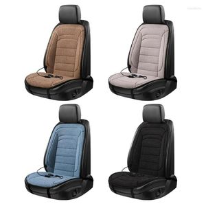Car Seat Covers 12V Heated Cover Electric Heating Cushion Breathable Winter Warmer B36B