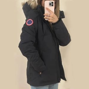 Kanadalı kadınlar ceketler Kuyumlar Kadın Kanada Kış Sıcak Tasarımcı Hoodie Puffer Ceket Ceket Bayanlar Parkas Moda Kaz Lüks Klasik Dış Giyim Kalın
