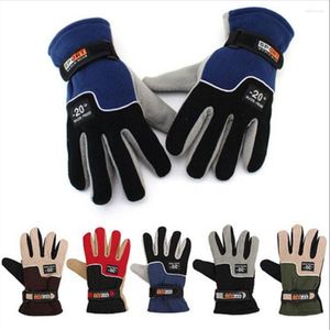 Cycling Gloves Anti-drop Mountain Biking ATV Scooter Racing Cold Protection Full Finger Mittens Thermal Motorcycle Riding