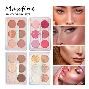 Beauty Six Color Highlighter Blush Eyeshadow Stereo Contour Palette Универсальная палитра