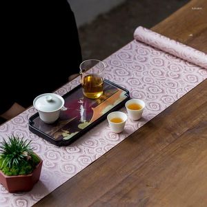 Çay Peçeteleri Brocade Mat Su Geçirmez Çin Zen Runner Table Deckloth Tepsisi Kuru Koltuklar Tören Tesisleri