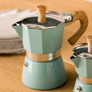 Kahve kapları Alüminyum İtalyan Moka Espresso Maker Percolator Soba Üst Pot 150 300ml Mutfak Aletleri Soba 230414