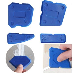 New 4pcs Silicone Glass Cement Scraper Sealant Grout Remover Tool Home Finishing Caulking Tools Home Cleaning Hand Spatula Tool