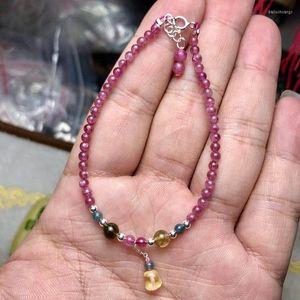Странд Оптовый турмалиновый натуральный каменный браслет хрустальные бусины для женщин -девчонка Diy модные украшения