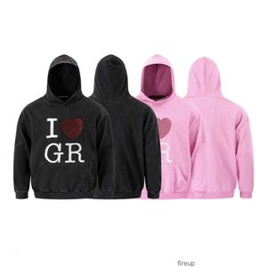 Sweatshirts Erkek Kadın Tasarımcı Hoodies Moda Sokak Giysesi Grailz Projesi G/R Moda Br Sıcak Elmas Yıkanmış Eski Hoodie Rahat Erkekler Kadınların Gevşek Kapüşonlu Sweater