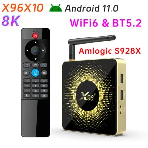 ТВ-приставка X96 X10 Amlogic S928X Android 11.0 8K Ultra HD H.265 HEVC WiFi-6 BT5.2 1000M LAN AVI 4G/32G 8G/64G X96X10